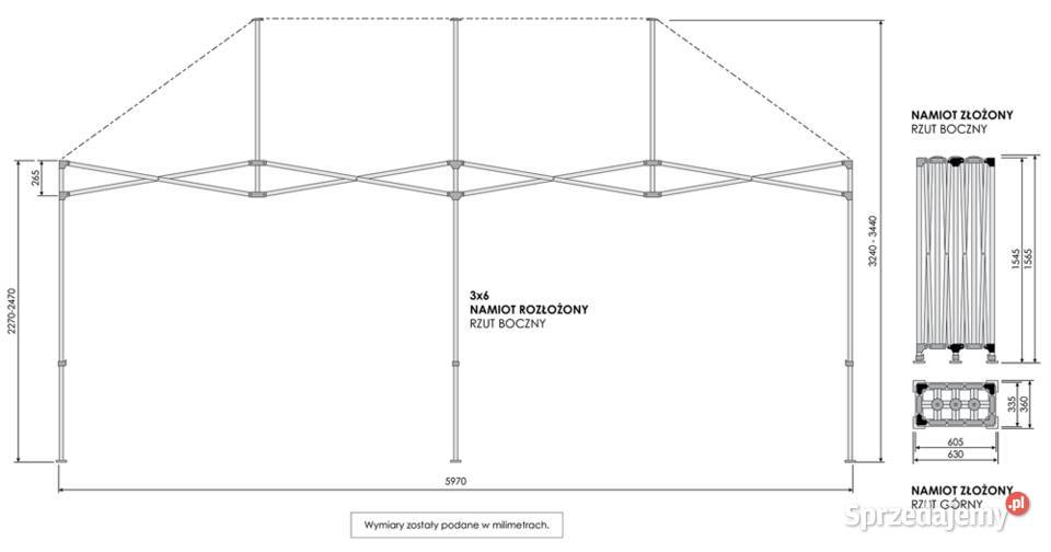 Namiot ekspresowy 3m x 6m różne rozmiary Warszawa