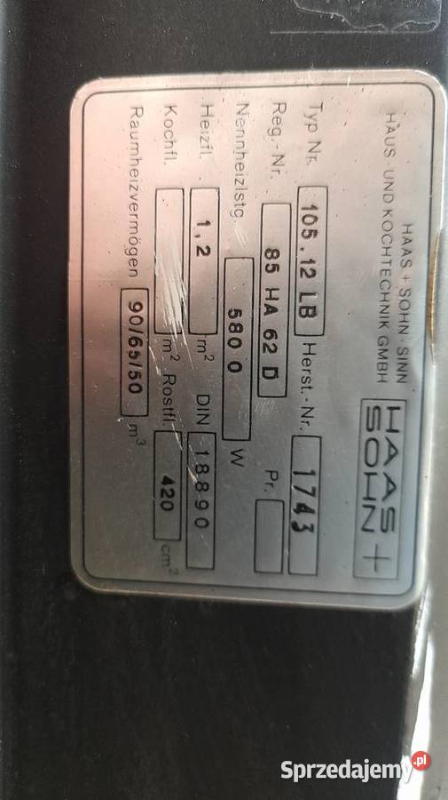 Piec kominek kaflowo żeliwny szamot Niemiecki wielkopolskie Garby