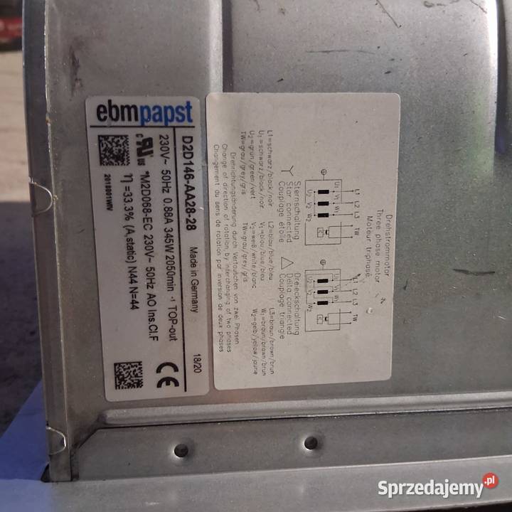 Wentylator promieniowy ebm papst 400v Polski Konopat