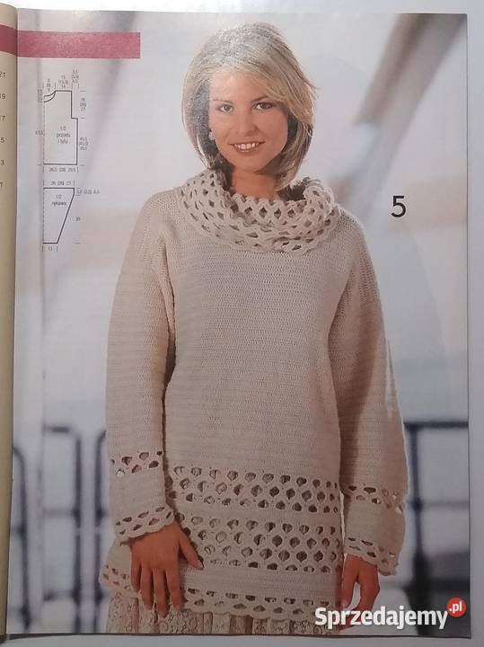 Swetry 22004 szydełko druty