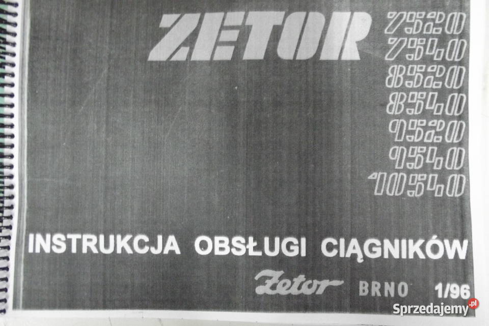 Instrukcja obsługi ciągników Zetor 7520 10540 lubelskie Parczew