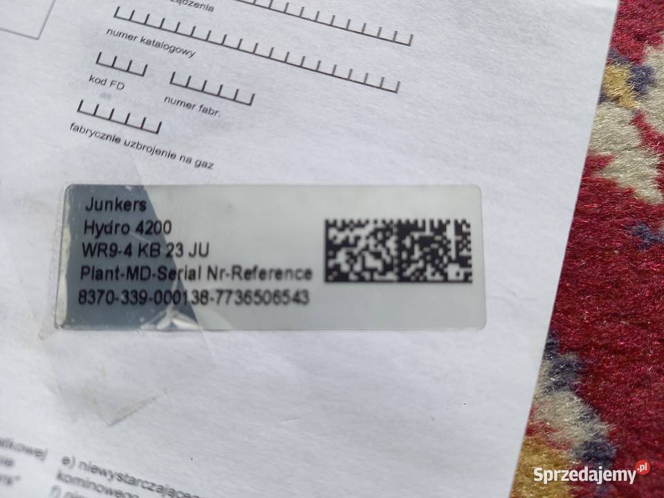 Piecyk Gazowy firmy Junkers Hydro 4200 Kraków