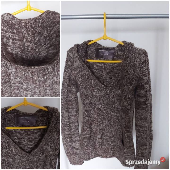 Sprzedam sweter z kapturem z kruszonką na środku Rozmiar 36(S) Lublin