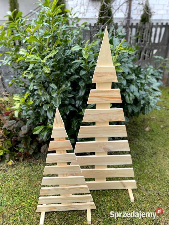 Świąteczna choinka drewniana choinka trókąt Radków sprzedam