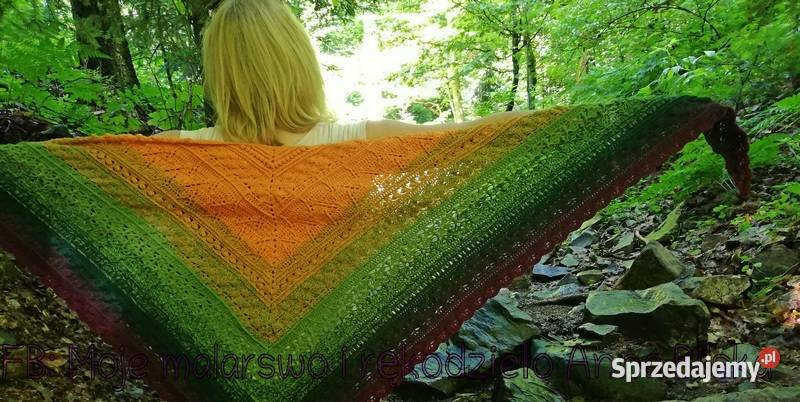 Chusta ombre w kolorach jesieni rękodzieło na Dla kobiet Skarżysko-Kamienna