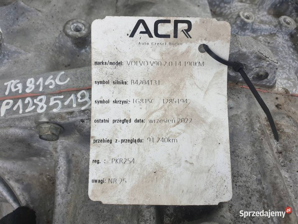 AUTOMATYCZNA SKRZYNIA BIEGÓW Volvo V90 S90 II 20 Rudka
