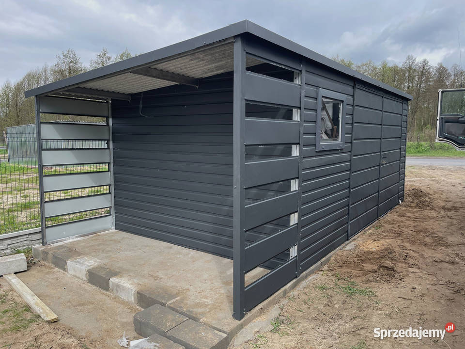 Domek Ogrodowy 45x3 Wiata Ciemny Grafit Nieruchomości Białystok