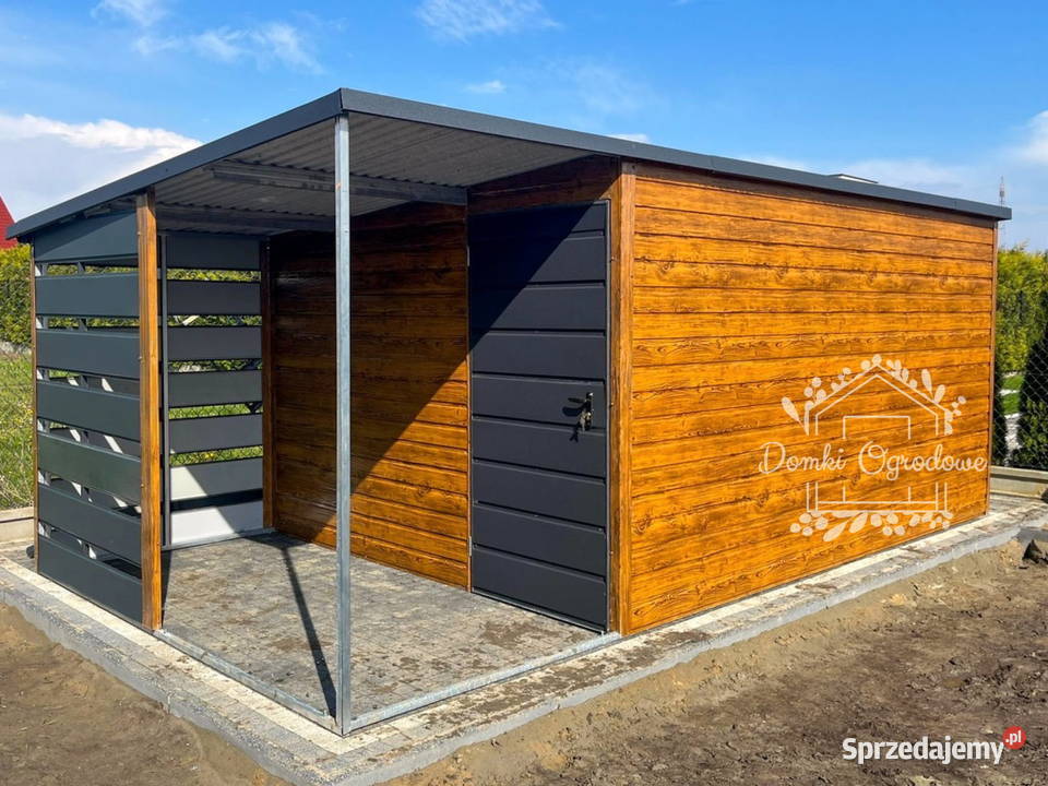 Schowek Domek Ogrodowy 4x3m wiata 15m Domki narzędziowe Dom i Ogród Olsztyn