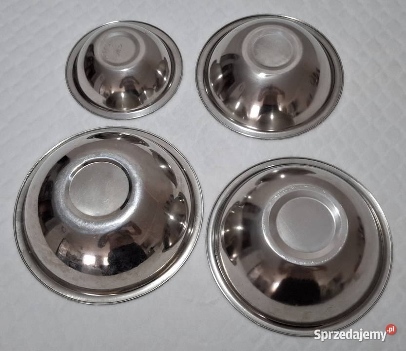Zestaw czterech metalowych misek 1623 47 4 Czeladź sprzedam