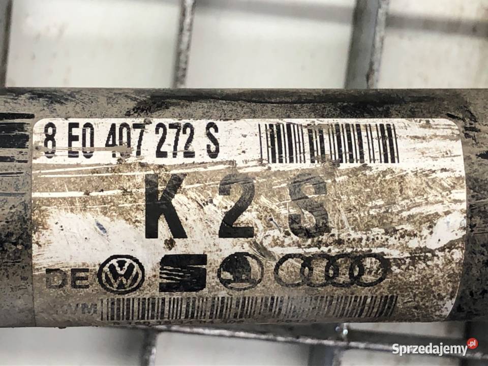 PÓŁOŚ PRAWY PRZÓD AUDI A4 B6 8E0407272S 19 116 osobowe