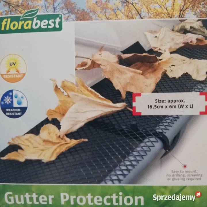 Siatka ochronna na rynnę 6m rynny Sieradz sprzedam