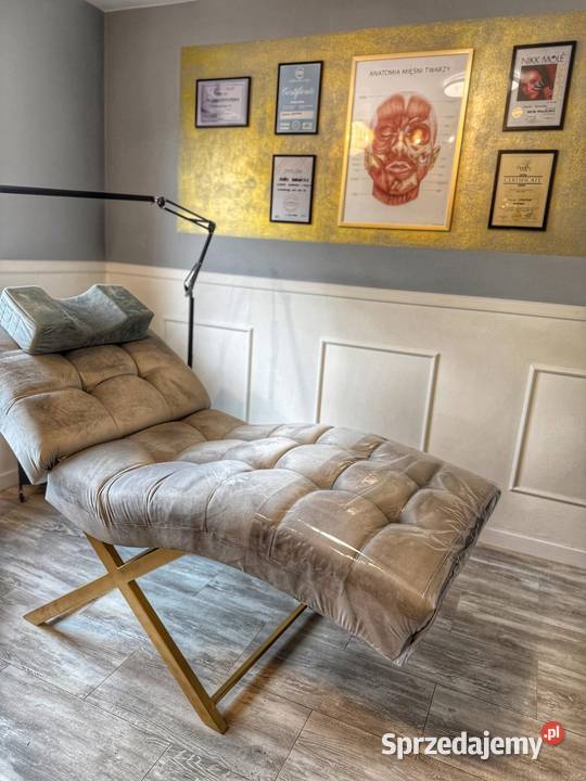 Nowoczesne łóżko kosmetyczne rzęsy zabiegi Brodnica