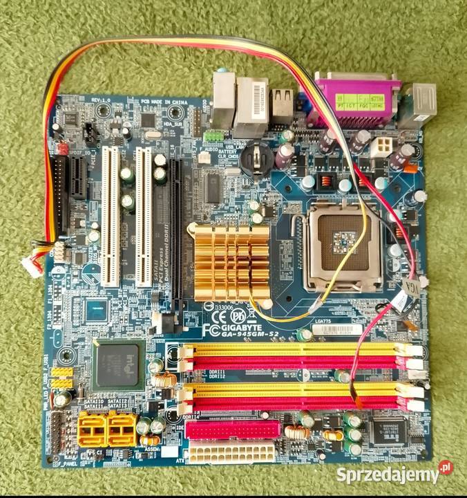 Płyta główna Gigabyte z procesorem Intel Celeron