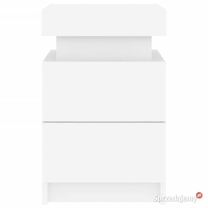 Szafka nocna z oświetleniem LED biała 35x39x55