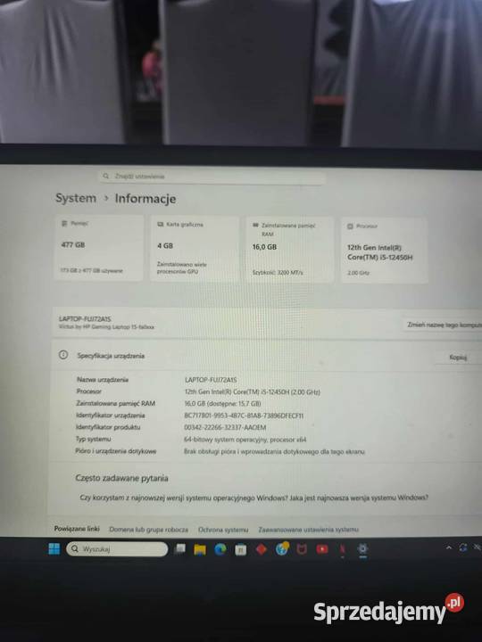 Laptop hp victus Biłgoraj