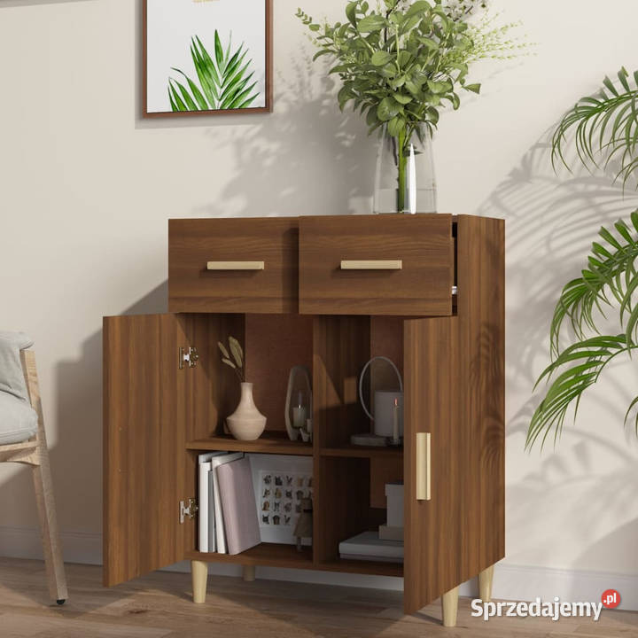 Komoda brązowy dąb 695x34x89 materiał Warszawa