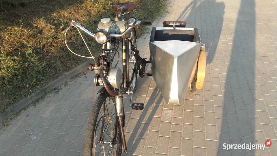 Rower z silnikiem Rex FM34 i wózkiem bocznym