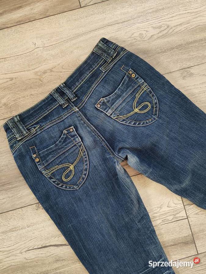 Spodnie jeansowe Vintage y2k Rurki niebieski Spodnie Jasło