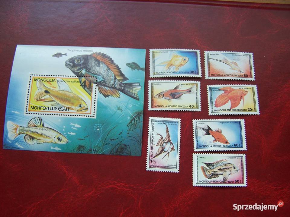 Mongolia 1987 MNH Mi 183642 Fauna Ryby śląskie Tychy