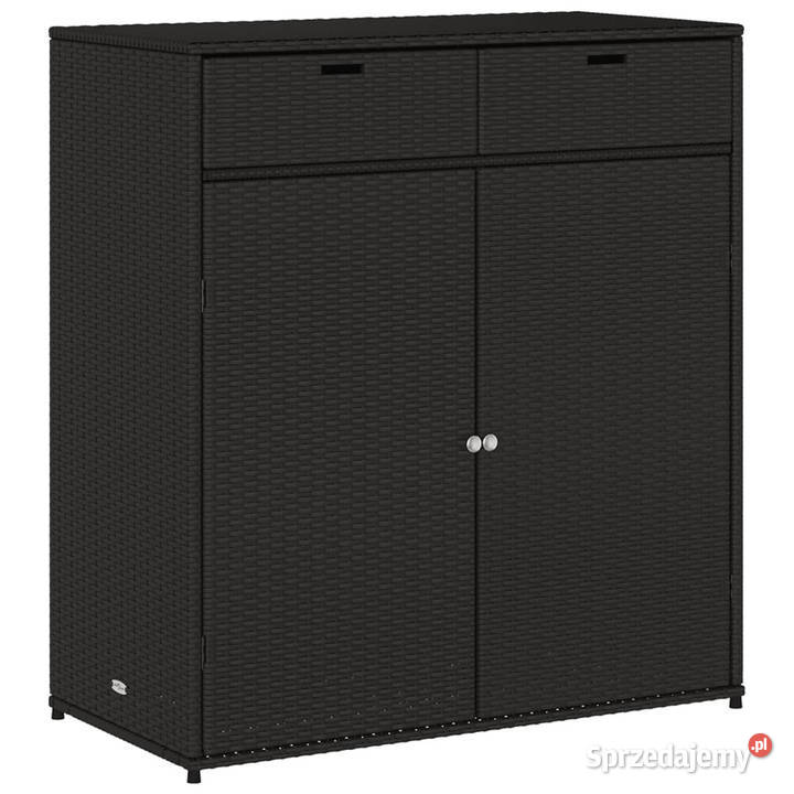 Szafka ogrodowa czarna 105x55x113 polirattan mazowieckie Warszawa sprzedam