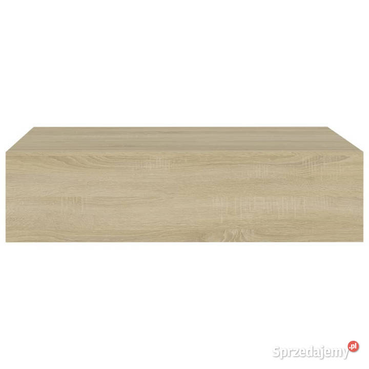 Półki ścienne z szufladą 2 dąb 40x235x10 MDF Warszawa