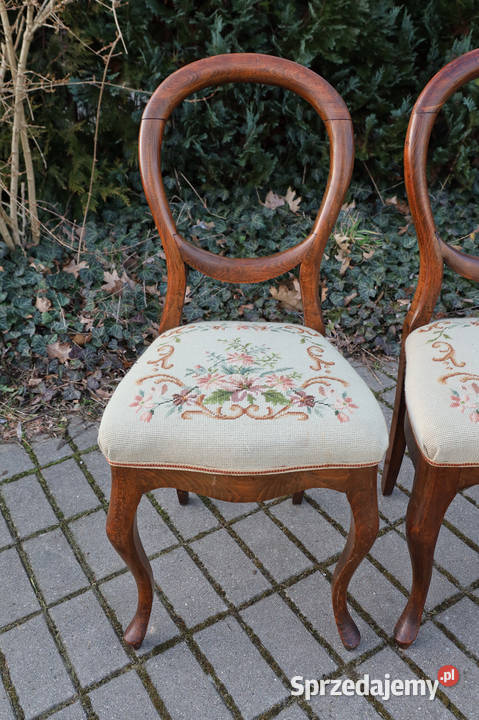 Para krzeseł krzesła Ludwik gobelin do renowacji zachodniopomorskie Dobrzany