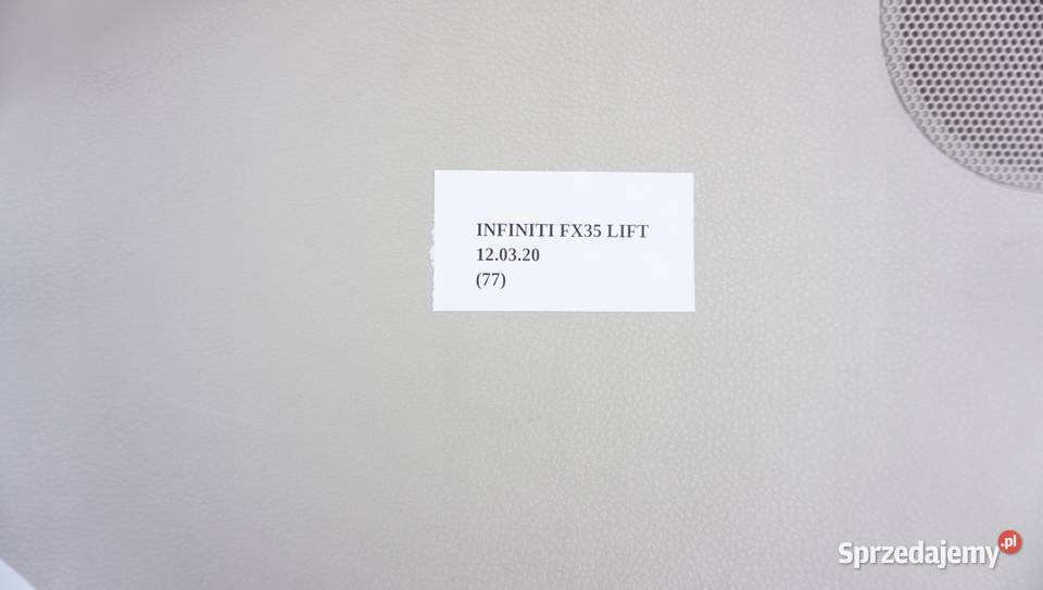 TAPICERKA POSZYCIE SŁUPKA TYŁ INFINITI FX35 FX45 Wyposażenie wnętrza wielkopolskie
