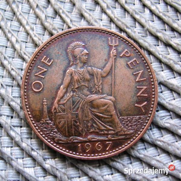 Wielka Brytania 1 Pens 1967r Kalisz