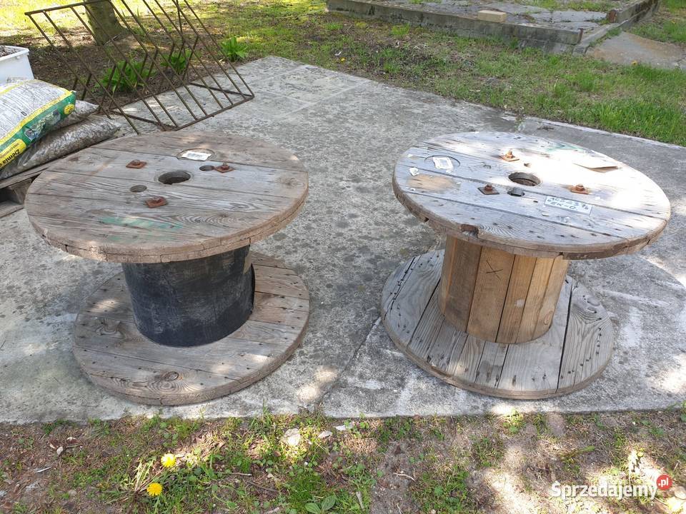 Szpula drewniana kablu elektrycznym 2 SZTUKI