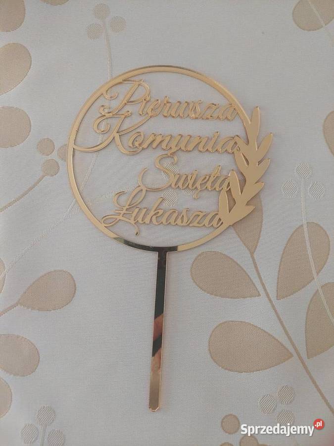 Topper na tort na pierwszą komunię świętą