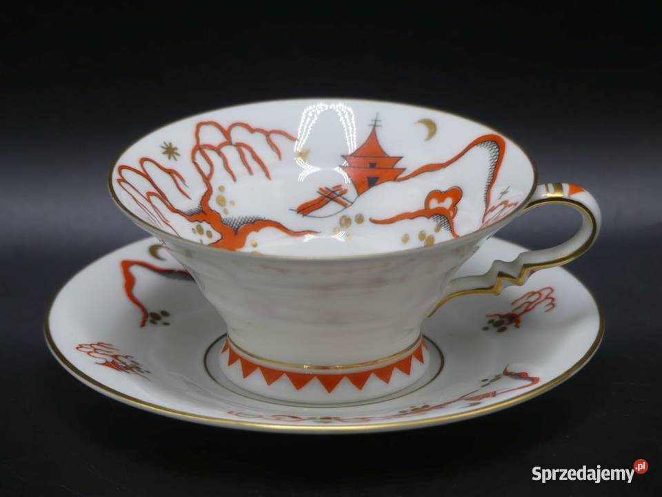 Piękny witrynowy komplet do mokki Rosenthal wielkopolskie Poznań