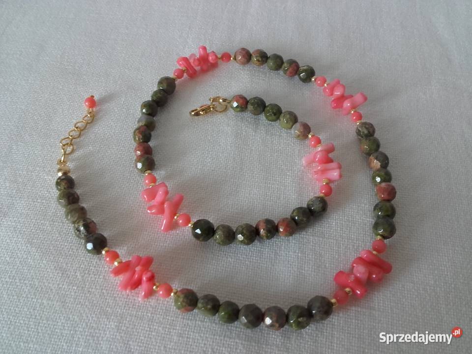 Naszyjnik unakit koral Naszyjniki Warszawa