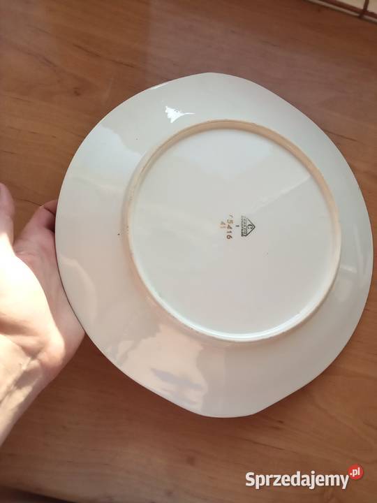 Prl patera porcelana Chodzież uszy złocona Łódź