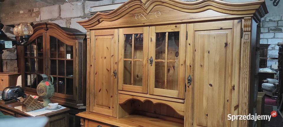 ładna witryna sosnowa kredens podświetlony z kujawsko-pomorskie Sypniewo