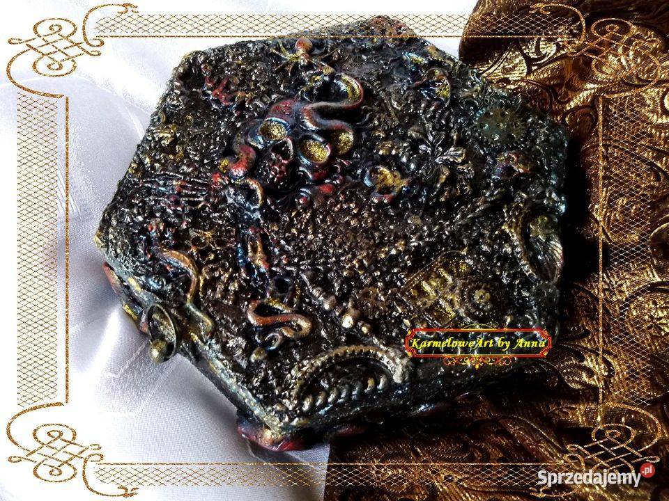 Szkatułka mixmedia rękodzieło prezent dekoracja Warszawa
