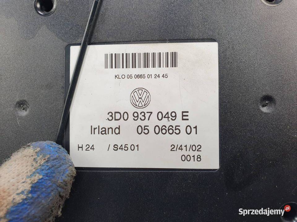 MODUŁ VOLKSWAGEN PHAETON 60 W12 3D0937049E Pozostałe Lipno