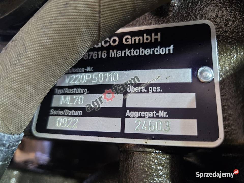 Skrzynia biegów Vario CVT ML70 Fendt 209V GEN3 Byków sprzedam