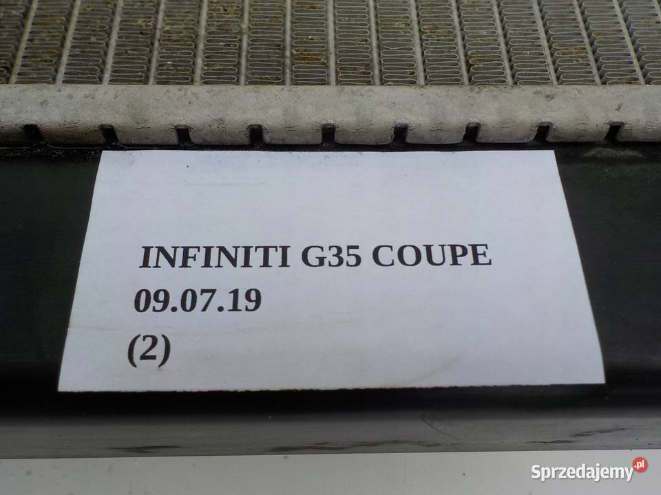 CHŁODNICA WODY INFINITI G35 COUPE Części