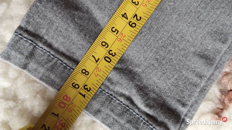 spodnie dziewczęce jeansowe siwe rozmiar 134 wielkopolskie sprzedam