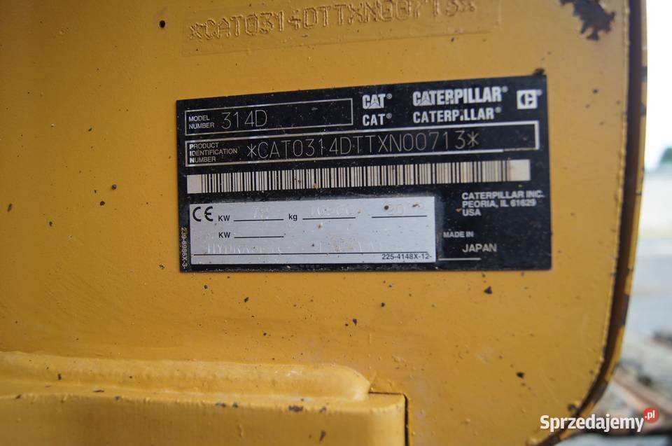 Koparka gąsienicowa CAT 314 D