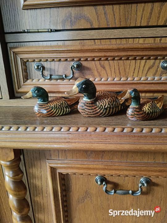 Kaczki ozdobne drewniane malowane Figurki i rzeźby kujawsko-pomorskie Lipno