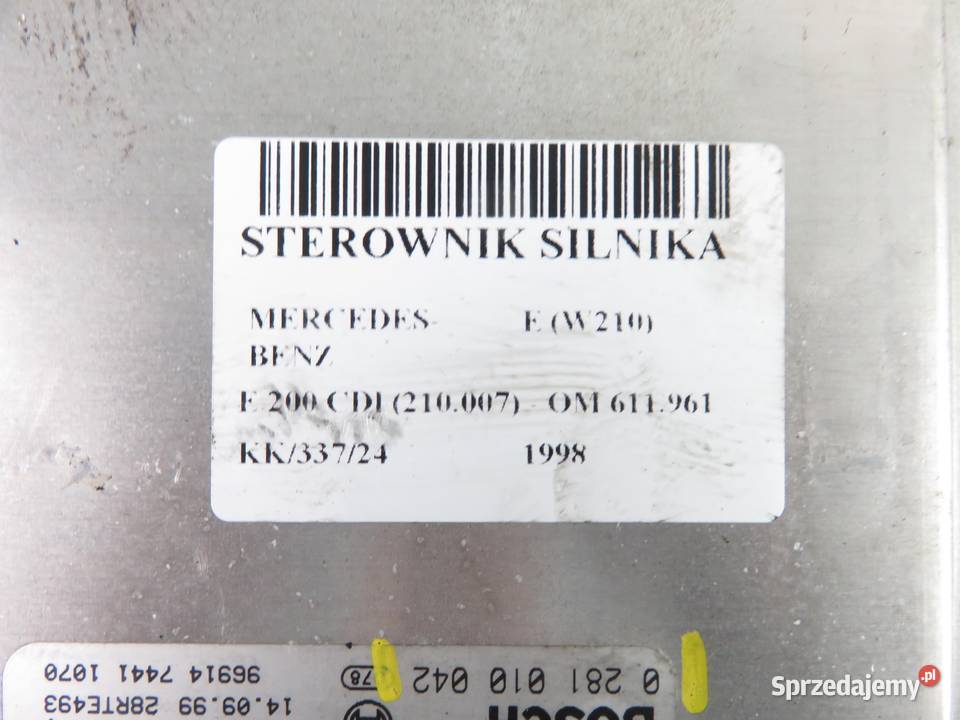 STEROWNIK MERCEDES E W210 E 200 CDI 0265456432