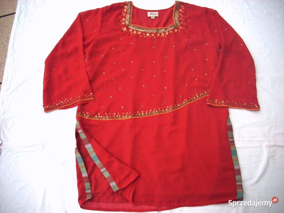 Elegancka Zdobiona Sukienka Tunika 46 48 Nowy Sącz