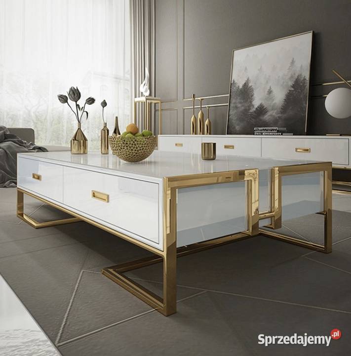 Nowoczesne ławy do salonu stolik kawowy biały sprzedam