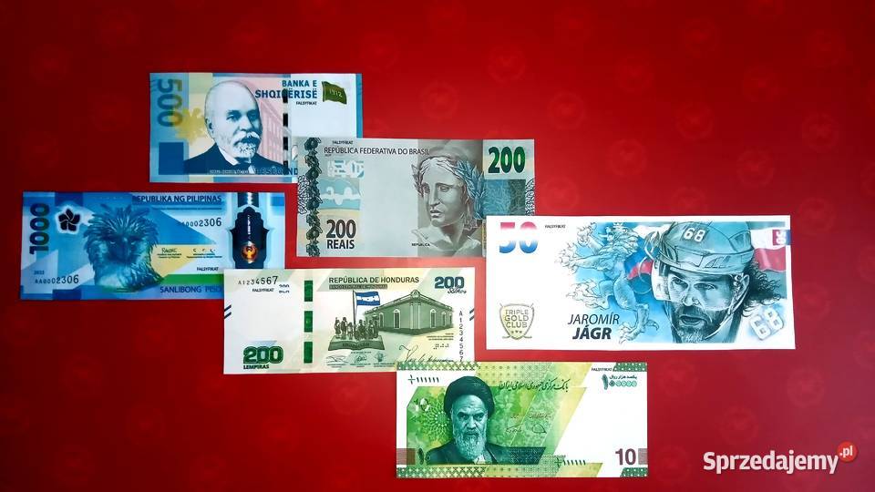 135 Reprodukcja kopia Banknoty Świata07 6 skala Warka