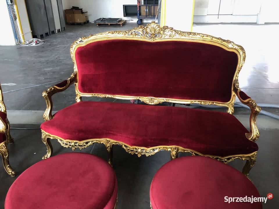 Zestaw 8 Kanapa Fotele Pufy Legnica