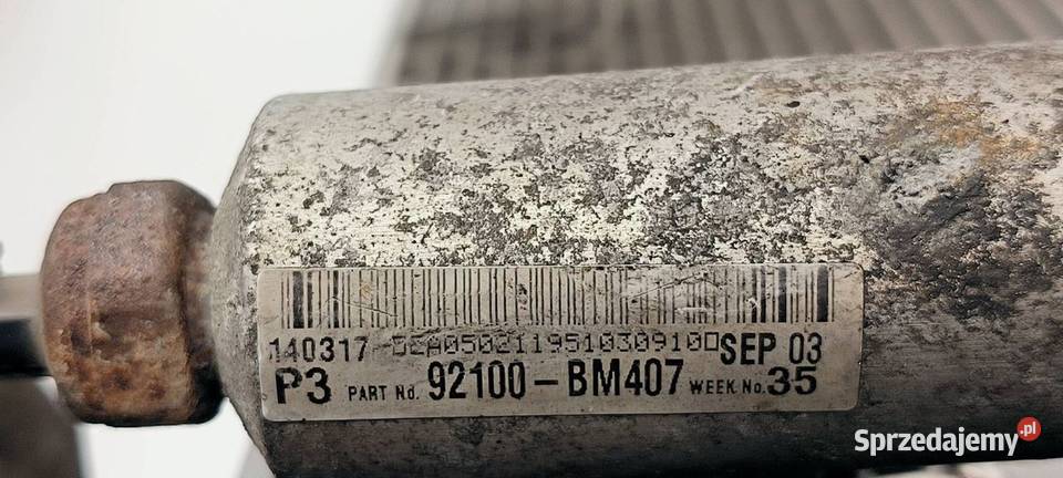 CHŁODNICA KLIMATYZACJI NISSAN ALMERA 2017W31 Lipno sprzedam