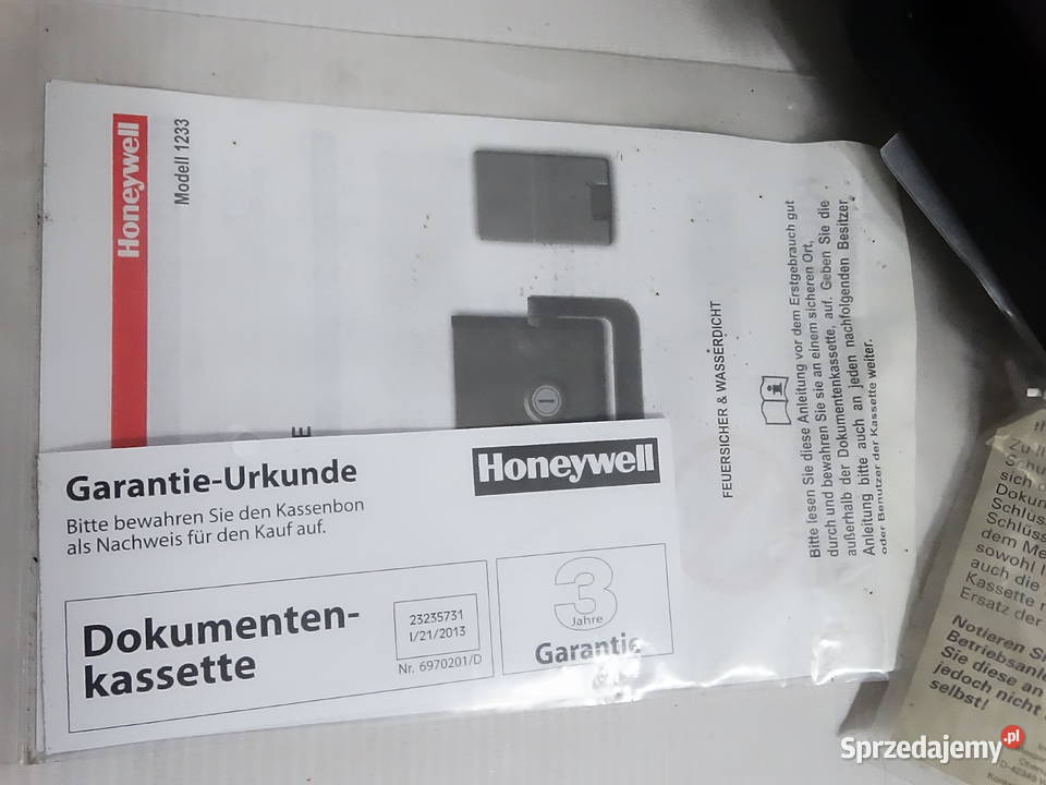 Profesjonalny Sejf Ogniotrwały Honeywell 1233 Pozostałe Biłgoraj sprzedam