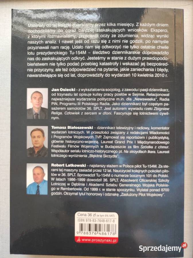 Ostatni lot Przyczyny katastrofy smoleńskiej Jan Kielce