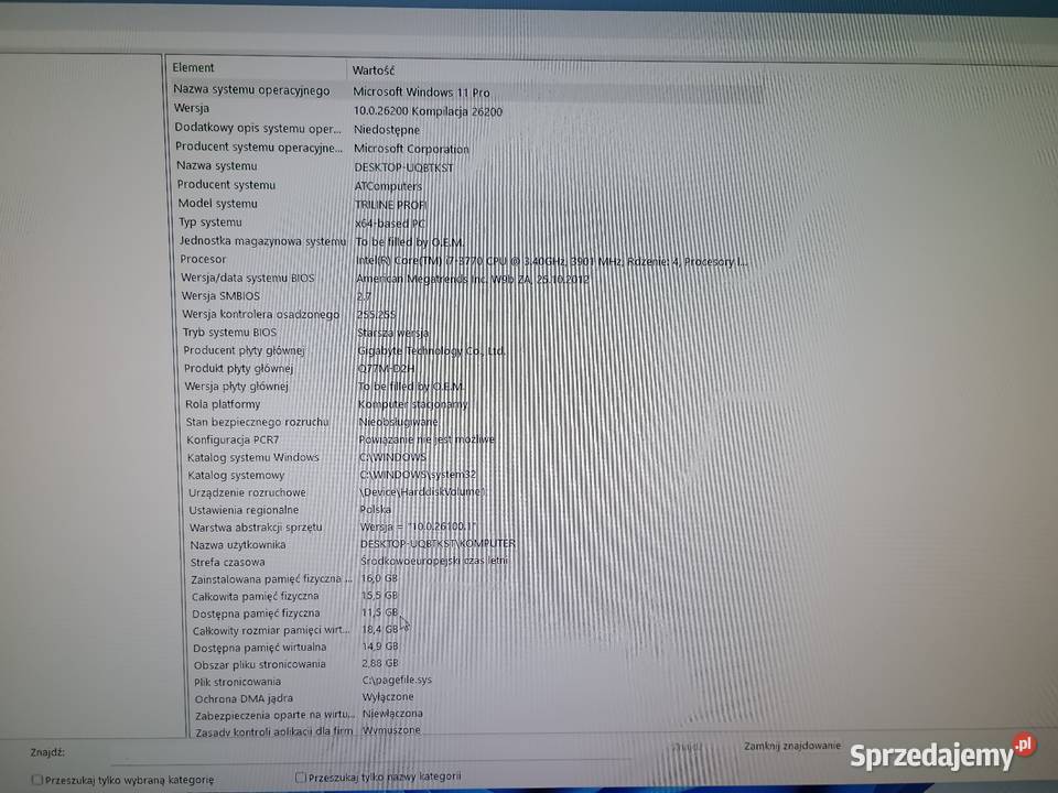 Komputer stacjonarny z i7 Wągrowiec